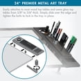 thumbnail image 5 of Studio Designs 24" Premier Metal Storage Organizer Tray for Drafting Tables Pencil/Marker Organizers and Mesh Cup for Brushes- Charcoal Black, 5 of 7