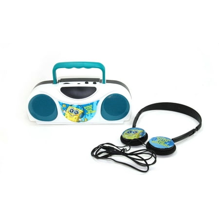 Nickelodeon Spongebob Squarepants Twin Speaker Radio and Headphone Kit