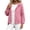 Pink, variant on hlysgo Women's Hooded Zip Up Short Jacket Long Sleeve Elastic Cuff Casual Coat Lightweight Outerwear Fall Vacation with Pocket Green,M