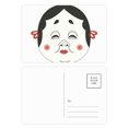 thumbnail image 1 of Traditional Japanese Funny woman Head Postcard Set Birthday Mailing Thanks Greeting Card, 1 of 3