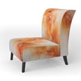 thumbnail image 3 of Designart "Dancing Tangerines II" Yellow Abstract Landscape Upholstered Accent Chair - Modern Arm Chair For Bedroom, 3 of 7