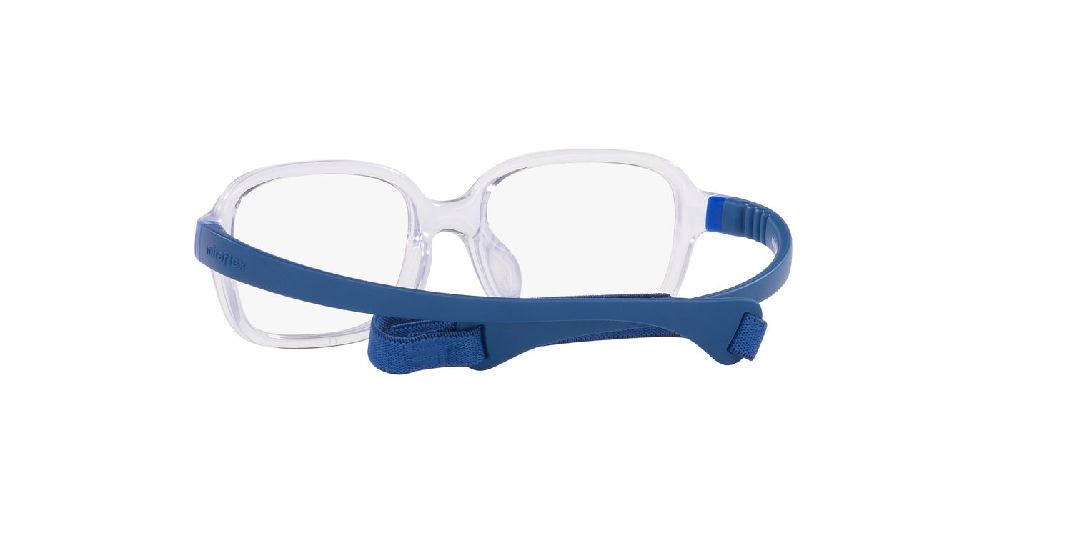 Miraflex Youth Fort-x Flexible Crystal Eyeglasses with Headband and Case, 44mm