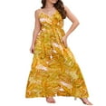thumbnail image 2 of Robe Midi à Bretelles Spaghetti Sans Manches Dos Nu Col en V Plage Boho Florale, 2 of 8