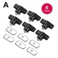 thumbnail image 1 of 6 Kit Track Mounting Bolts Nuts Stainless Steel Rail Tie Down Screws for Kayak, 1 of 1