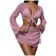 thumbnail image 2 of Traje de baño para mujer, traje de baño de talle alto dividido de color sólido, traje de baño de bikini conservador y de moda, trajes de baño para mujer, 2 of 3