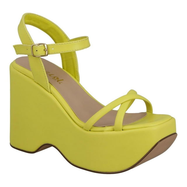 Zapatilla Tacon Mujer Miracle By Mama Lola Plataforma Correa verde 24