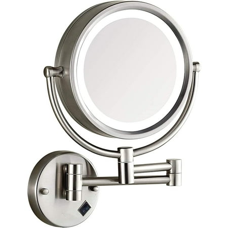 Makeup Mirror Wall Mount Lighted With, Wall Mounted Plug In Lighted Mirror