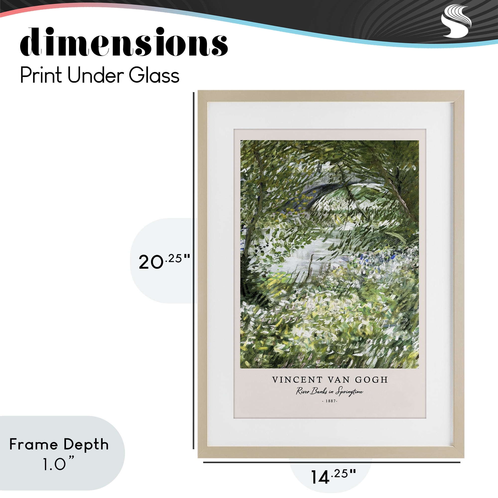 Stupell Industries Classic River Banks At Springtime Birch Framed Print Under Glass, design by Vintage Hustle