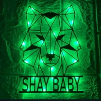 Handmadetneonsign Wolf Head Metal Wall Art Light, Wolf Wild Animal Metal Sign Wall Decor, Wolf Head Metal Decor