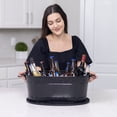 thumbnail image 3 of BREKX Colt Model Drink Bucket 18"L x 10.5"W x 7.5"H Black Metal with Black Party Mat - Set of 2, 3 of 5
