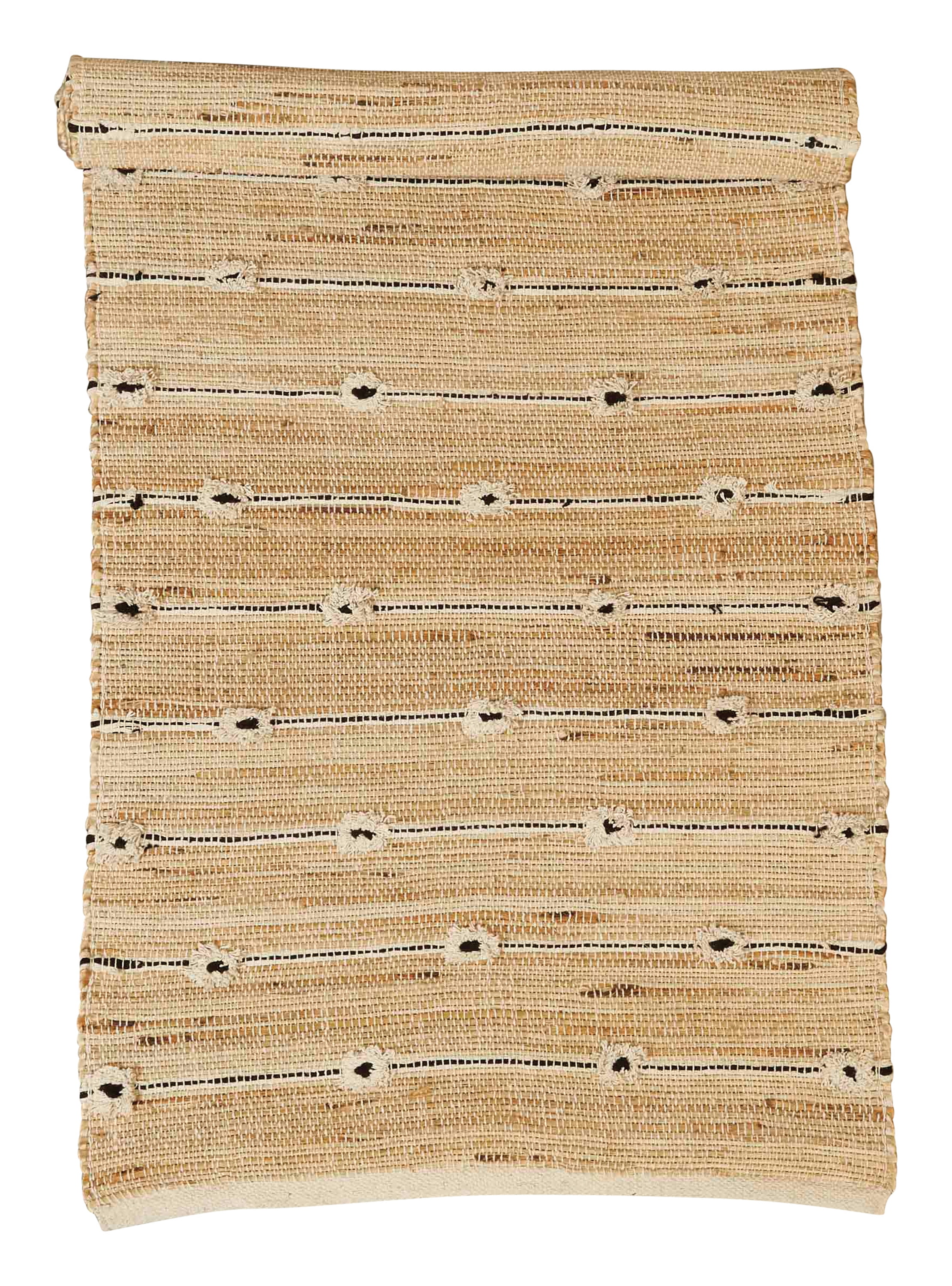 Creative CoOp 2.5' x 8' Handwoven Cotton & Jute Blend Tufted Runner