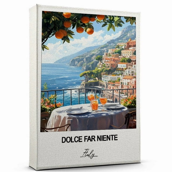 Dolce Far Niente Canvas Wall Art – Travel-Inspired Home Decor Featuring Italy Art Canvas – Unique Gift for Travel Canvas – Ready to Hang