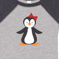 thumbnail image 4 of Inktastic Cute Penguin, Girl Penguin With Red Ribbon Boys or Girls Baby Bodysuit, 4 of 5