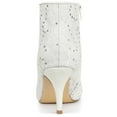 thumbnail image 4 of Unique Bargains Bottines à Talons Aiguilles Hauts pour Femmes à Bout Pointu en Dentelle et Paillettes, 4 of 7