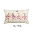 thumbnail image 3 of Home Decor Watercolor Ballerina Winter Holiday Party Cover 12 X 20 Inches Sofa Decorative Cushion, 3 of 3