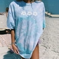 thumbnail image 1 of Pntutb Blusa de manga corta informal con estampado de sol y luna vintage para mujer Pntutb Pntutb-2837, 1 of 8