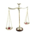 thumbnail image 2 of diollo Apothecary Scale&nbsp;Vintage Metal Weight Scale Home Décor Antique Weight Balancing Scale Taraju, Height 12 Inch, Golden, 2 of 3