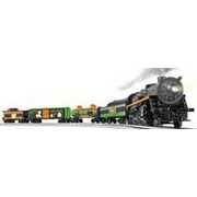 Angle View: Lionel 6-30214 PEANUTS Halloween 2-4-2 Steam Freight Train Set with Reomte Contr