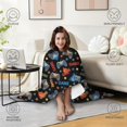 thumbnail image 4 of Wearable Blanket,Multicolor Controllers Games Text Black Pattern Hooded Wearable Flannel Blanket for Adults & Teens,Winter Poncho Shawl Wrap Cape Cozy Anti-Pill,50"x60", 4 of 5