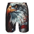 thumbnail image 3 of Fotbe USA Bald Eagle Trajes de Baño Estampados para Hombre, Shorts de Verano de Secado Rápido, Ropa de Playa, Bañadores-Large, 3 of 6
