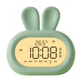 thumbnail image 2 of GROWTH TANK Rabbit Kids Digital Alarm Clock Adult Nursery Snooze Backlight Night Light Green, 2 of 9
