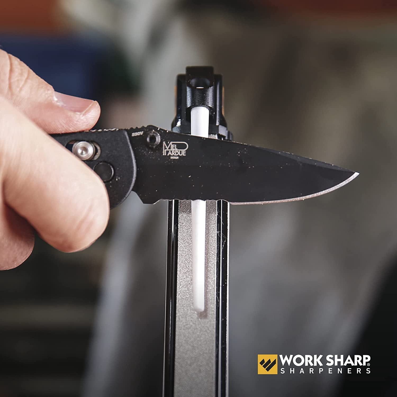 Benchtop Angle Set Knife Sharpener - Ken Onion Edition with Tri-Abrasive Rods