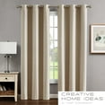 thumbnail image 3 of Brea Blackout Window Curtain Panels and Tiebacks, Faux Silk, Grommet, Linen, 38" x 84", 3 of 11