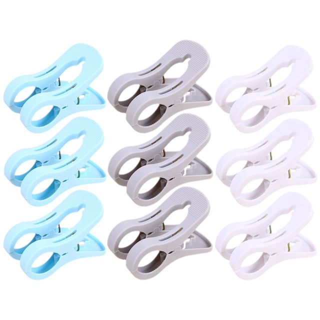 Minkissy 9Pcs Clothes Drying Clips for Baby Clothes Pants and Socks Plastic 12.5X7CM