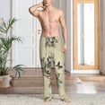 thumbnail image 6 of Lsque Vintage Floral Print Men's Pajama Pants, Lounge Pant - Comfortable Home Wear,Elastic Waistband, Stylish Design-Small, 6 of 9