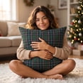 thumbnail image 4 of GOFLIC Christmas Tartan Plaid Throw Pillow with Removable Cover 18x18 Inch, Red Green Check Holiday Decor for Sofa Couch Bed Farmhouse Winter Gift, 4 of 7