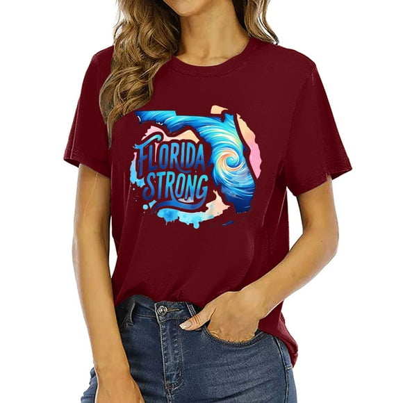 YDLCAFD Women's Cotton T Shirts Womens Crew Neck Printed Short Sleeve O Neck T Shirt Top Ladies T Shirts Loose Fit Nike Shirts for Women