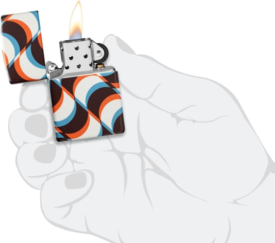 Zippo Lighter - Customized Message Funky Pattern 540 Matte Pocket Lighter 46566