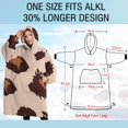 thumbnail image 4 of Oversized Wearable Blanket Hoodie,Beige and Brown Of Leopard Print Sherpa Blanket Hoodie with Super Pockets,Super Warm Fuzzy Pullover for Women & Men, 4 of 6