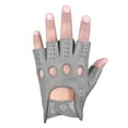 thumbnail image 3 of Genuine Leather Half Finger Driving Gloves With Knuckle Holes For Men, 3 of 5