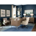 thumbnail image 2 of Bowery Hill Modern Executive Tilt Leather Swivel Chair in Beige, 2 of 9