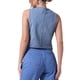 thumbnail image 3 of CHAQUETA DE JEAN SIN MANGAS PARA MUJER INSPIRADA CHIC, CUELLO EN V, CON BOTONES, VESTIDO DE DENIM, TALLA 2XL, AZUL CLARO, 3 of 6