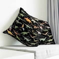 thumbnail image 3 of Black Dinosaur Pillow Covers 26x26 Inch Decorative Throw Pillow Cover, Vintage Letters Farm Animals Sofa Pillowcases Accent Cushion Case Home Decor Bedroom Living Room, 3 of 6
