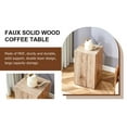 thumbnail image 6 of Modern  Coffee Table, End Table with Light Wood & Texture Patterns, Space Saving & Easy Assembly ,for Living Room, Bedroom, Balcony, 6 of 9