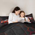 thumbnail image 4 of jejeloiu Red Sports Car Twin Bedding Sets 7-Piece,Abstrct Geometric Geometric Bedding Comforter Set,Honeycomb Hexagon Sheet Sets For Teens,Ultra Soft Home Decor Reversible, 4 of 8