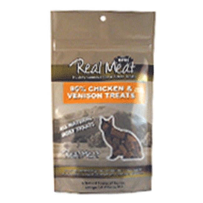 The Real Meat Company 95% Chicken & Venison Jerky Bites Cat Treats, 3-oz bag by The Real Meat Company