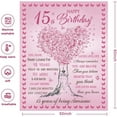 thumbnail image 4 of LHSHID 15 Year Old Girl Gifts for Birthday Quinceanera Gifts for 15th Birthday Decorations 15th Birthday Gifts for Teen Girls Gift Ideas for 15 Year Old Girls Throw Blanket 60"x80", 4 of 7