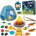 thumbnail image 1 of Tienda de campaña MITCIEN para niños con juego de fogata y frutas de juguete, 1 of 8