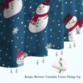 thumbnail image 6 of Blue Christmas Snowman Pattern Shower Curtain 84"x72" ,Bathroom Decorative Shower Curtains Set with 12 Hooks,Modern Waterproof Washable Shower Curtain, 6 of 6