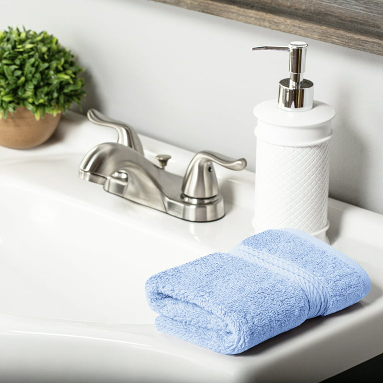   Brand – Pinzon Organic Cotton Hand Towels, Set of 6, Spa  Blue, 30L x 18W : Home & Kitchen