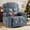 Blue#B, variant on UHOMEPRO Swivel Recliner Chair with Massage and Heat, 360 Degree Swivel Rocker Recliner for Adults, Wide Seat Manual Recliner Chair with Cup Holders, USB Charging, Side Pockets, Gray