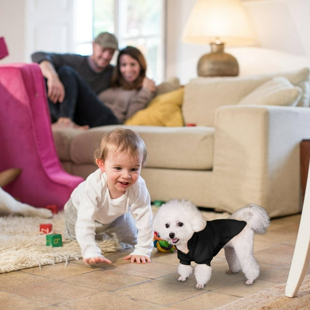 Jersey de sudadera de terciopelo para perro - Ropa de invierno para mascotas con apertura abdominal - lavable a máquina
