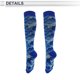 thumbnail image 5 of Calcetines de ciclismo Unique Bargains, transpirables, moldeadores, absorbentes de sudor, anti-fricción, calcetines para bicicleta al aire libre, azules, tamaño S-M, neutros y universales, 1 par, 5 of 7