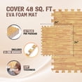 thumbnail image 2 of Yes4All Interlocking Foam Exercise Mat, 24"x24", 48 Sq Ft, Light Oak Wood, 2 of 4