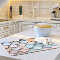 thumbnail image 6 of Yayeee Dish Drying Mat for Kitchen Counter 18"x24" Microfiber Absorbent Pad, Blue Shimmering Pattern, 6 of 7
