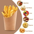 thumbnail image 5 of Trianu 50 Pcs French Fries Holder, 12 oz Kraft Paperr Charcuterie Cups Disposable, Mini Party Serving Boxes Containers for Popcorn, Appetizer, Dessert, Cheese, Wedding Food (Brown), 5 of 7